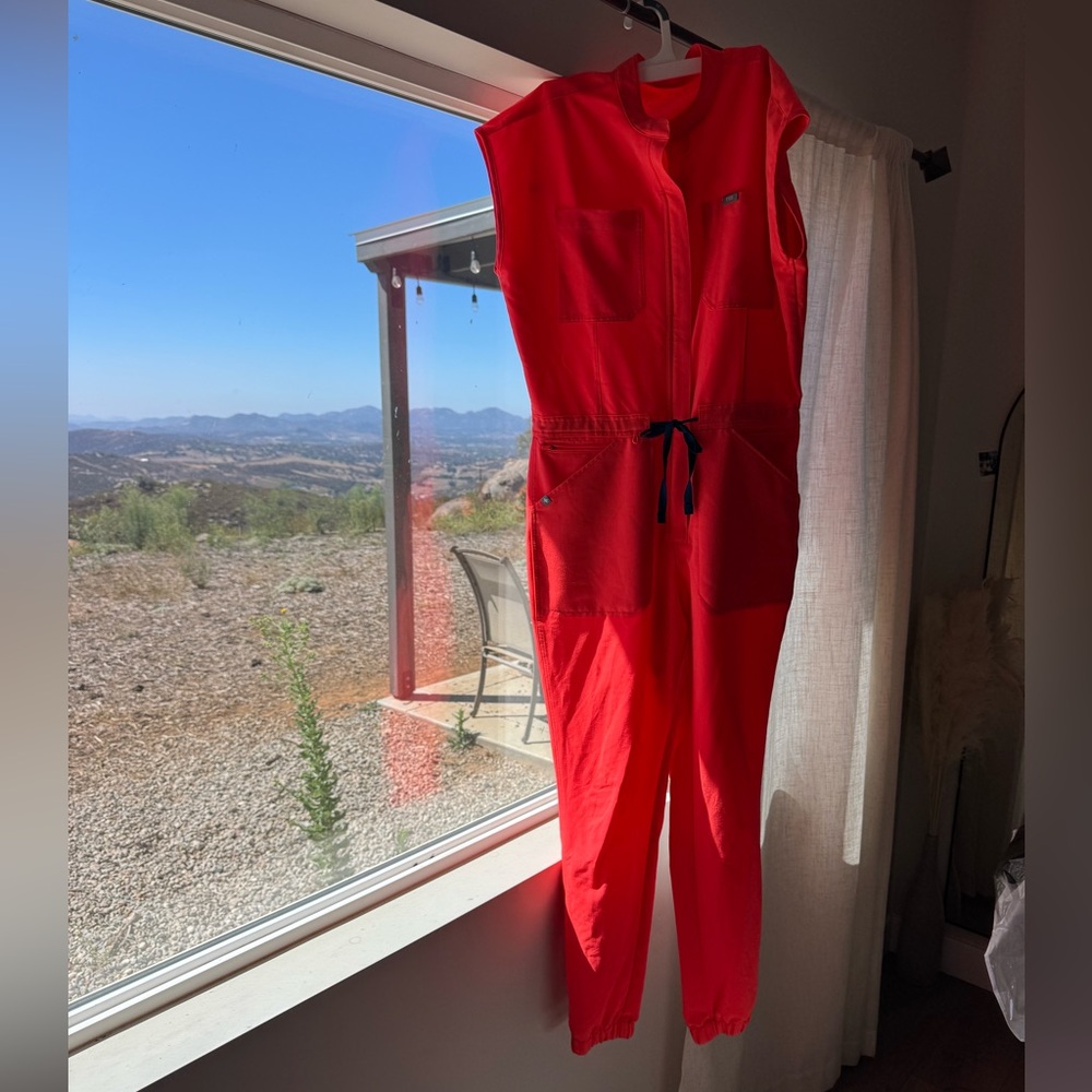 Fiery Coral Figs Jumpsuit💥